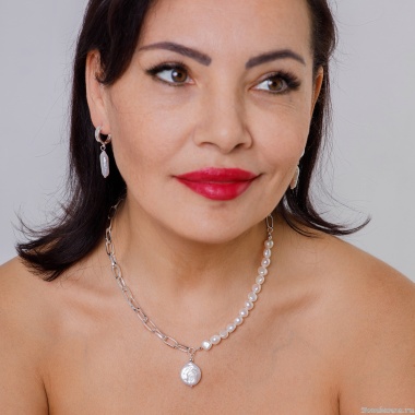 Колье Fiore Luna, Pearle Half Сarabiner, BL4504 S